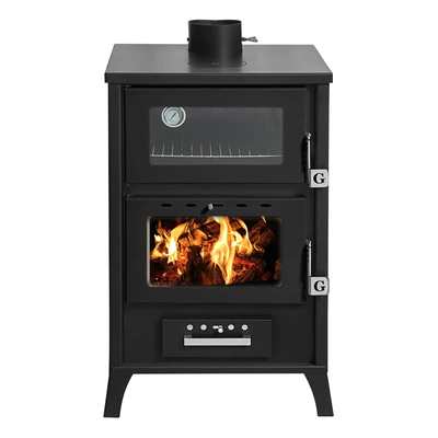 Holzofen 22 kW mit Backfach & Pizzafach, bis 200 m² / 480 m³ – Kaminofen, Scheitholz, Stahl, EN 13240, Energieklasse A, Gekas MG 500