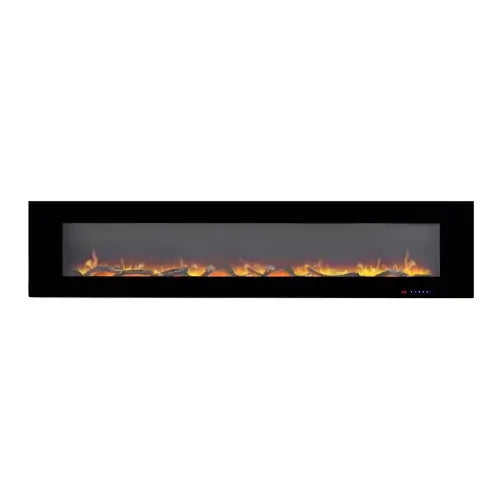 Pelios Elektrokamin Azurite 213 cm schwarz – 1500 W, über 2 m breit